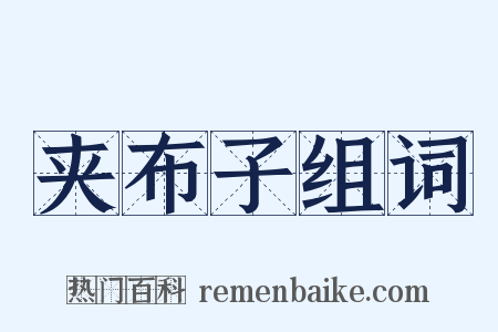 夹布子组词是什么意思的图片